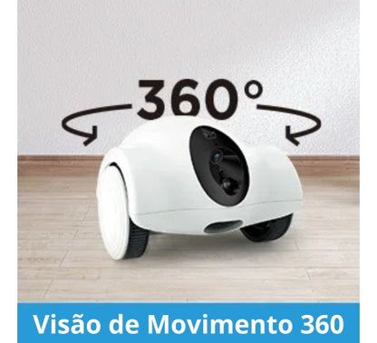 Robô Interativo com Câmera HD, Dispensador de Petiscos e Laser – Controle por App