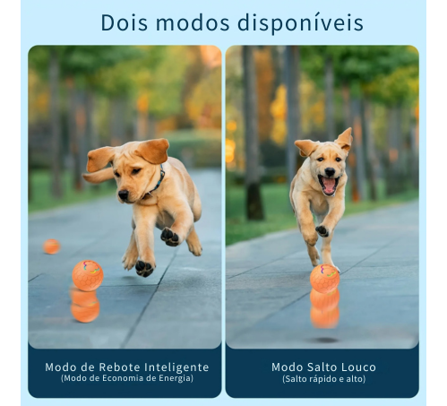 Bola Inteligente Eletrônica para pets com Luzes RGB