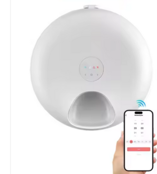 Comedouro Automático 6 Refeições Programáveis via Controle por Botão ou via app Wi-fi